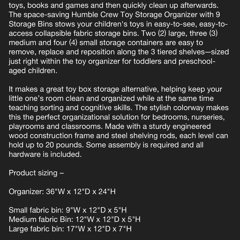 9 Bin Pink Storage Organizer - Picture 6 of 6